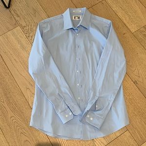 Express slim fit blue dress shirt